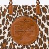 Bolso tote pequeño de lona con estampado de leopardo Ella Bolso tote pequeño de lona con estampado de leopardo Ella