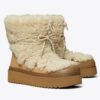 Botas con cordones de piel de oveja suave Botas con cordones de piel de oveja suave