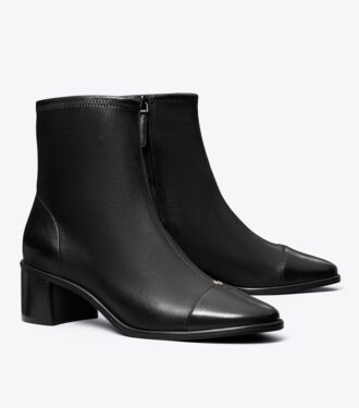 Botines de tacón bajo con puntera