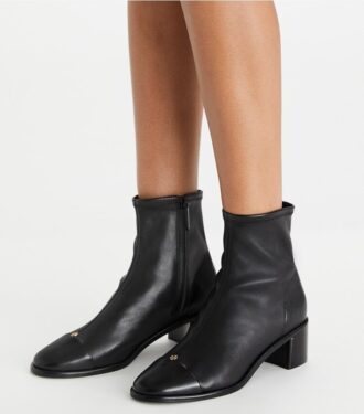 Botines de tacón bajo con puntera