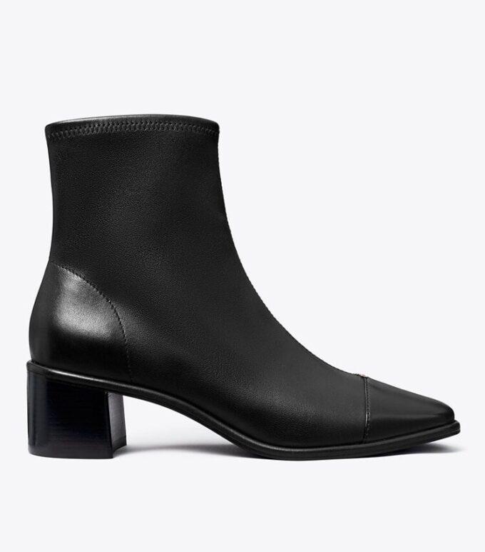 Botines de tacón bajo con puntera Botines de tacón bajo con puntera