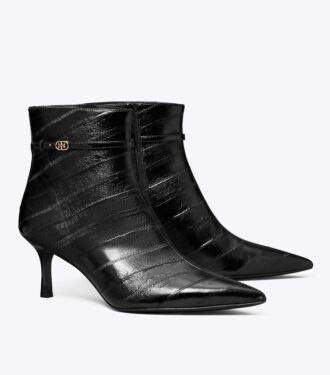 Botines de tacón con hebilla Double T en forma de T