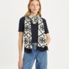 Bufanda rectangular con borde con T Monogram