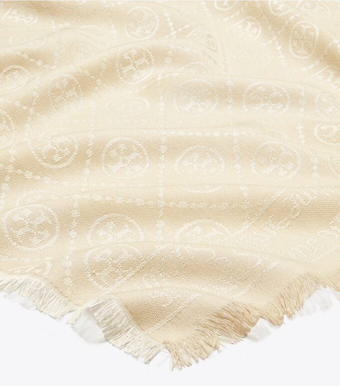 Bufanda rectangular de jacquard con T Monogram Bufanda rectangular de jacquard con T Monogram