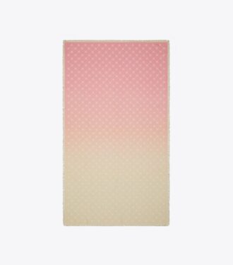 Bufanda rectangular de seda con monograma T Monogram