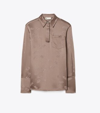 Camisa con puños jacquard