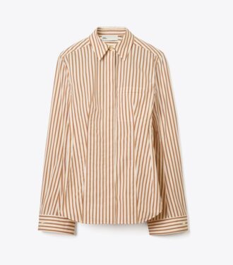 Camisa de algodón con mangas acampanadas