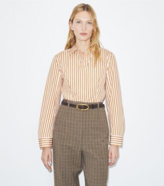Camisa de algodón con mangas acampanadas