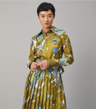 Camisa de sarga de seda