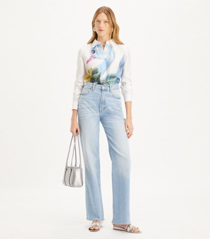 Camisa de seda Lucky Duck Camisa de seda Lucky Duck