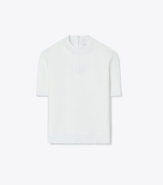 Camiseta con cuello alto y logotipo