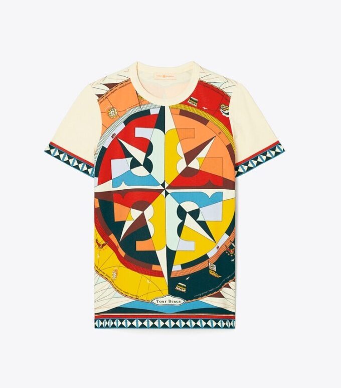 Camiseta con estampado de brújula Camiseta con estampado de brújula