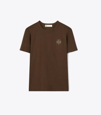 Camiseta con logotipo adornado