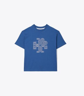 Camiseta con logotipo de corazón bordado