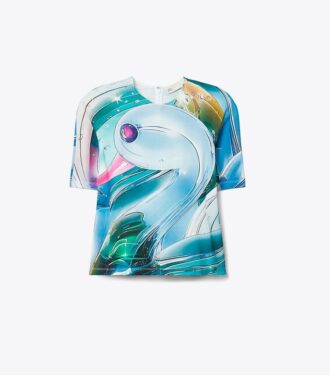 Camiseta de algodón estampada