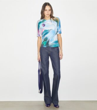 Camiseta de algodón estampada