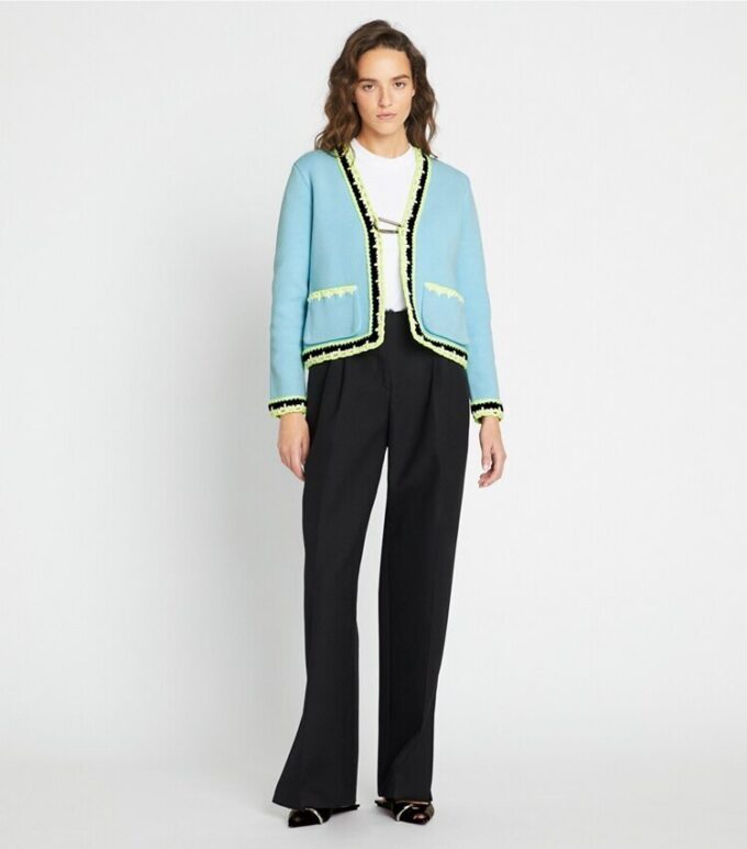 Cardigan de viscosa de punto técnico Cardigan de viscosa de punto técnico