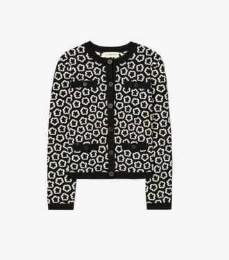 Cardigan Kendra con jacquard floral