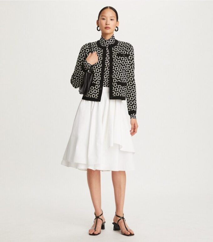 Cardigan Kendra con jacquard floral Cardigan Kendra con jacquard floral