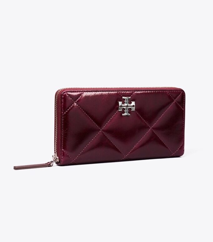 Cartera continental con cremallera Kira Diamond Quilt Distressed Cartera continental con cremallera Kira Diamond Quilt Distressed