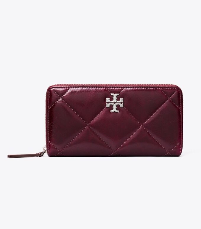 Cartera continental con cremallera Kira Diamond Quilt Distressed Cartera continental con cremallera Kira Diamond Quilt Distressed