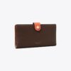 Cartera delgada con cremallera y bloques de color Cartera delgada con cremallera y bloques de color