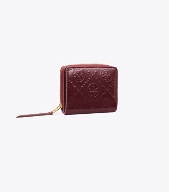 Cartera doble con estampado T Monogram en charol
