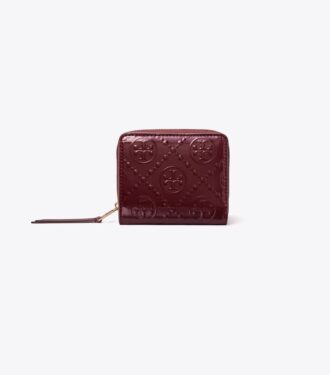 Cartera doble con estampado T Monogram en charol