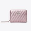 Cartera pequeña Kira Moto Quilt Metallic Zip-Around Cartera pequeña Kira Moto Quilt Metallic Zip-Around