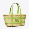 Cesta pequeña Ella de paja con relieve de cocodrilo Cesta pequeña Ella de paja con relieve de cocodrilo