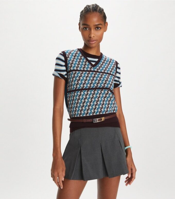 Chaleco de punto jacquard Chaleco de punto jacquard