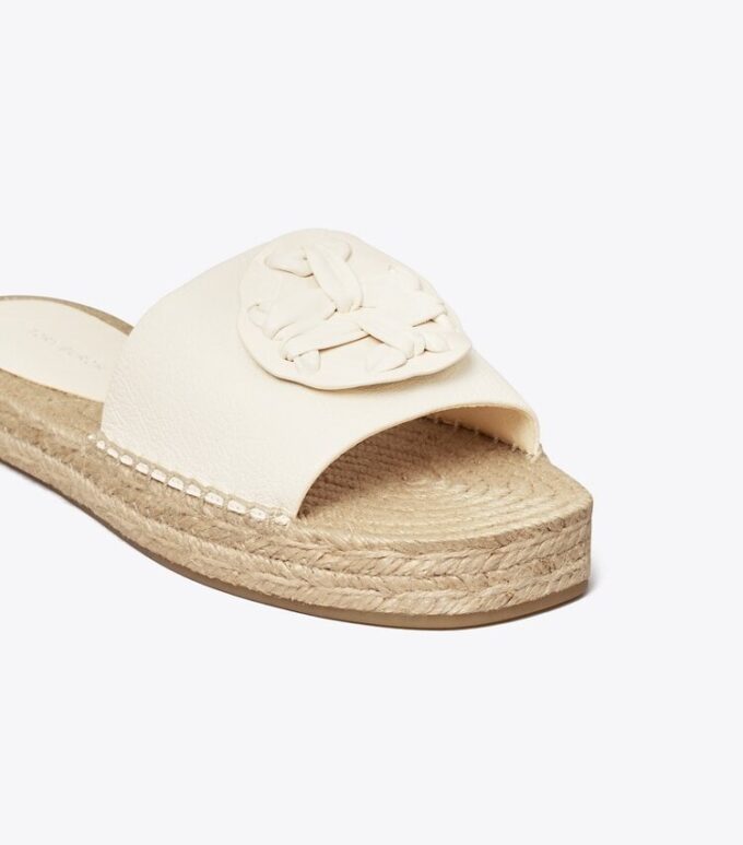 Chanclas de espardeña con Double T tejida