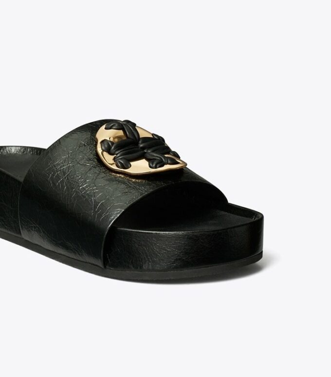 Chanclas tejidas con Double T Chanclas tejidas con Double T