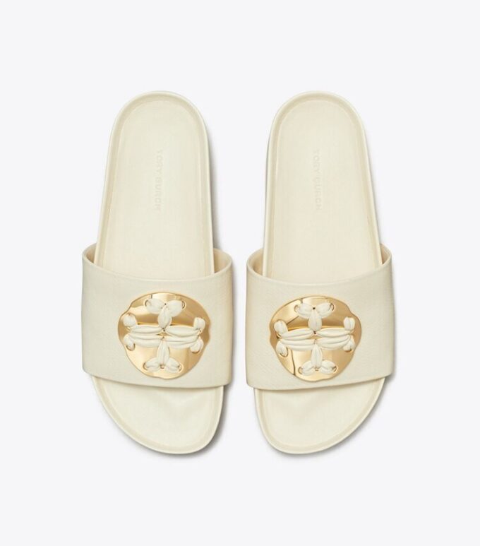 Chanclas tejidas con Double T Chanclas tejidas con Double T
