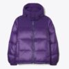 Chaqueta acolchada con capucha de nailon en contraste Chaqueta acolchada con capucha de nailon en contraste