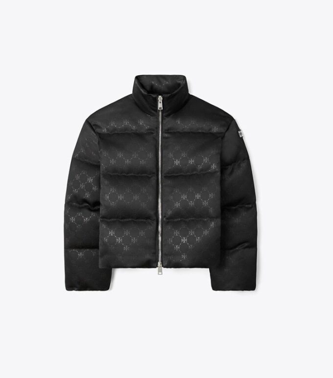 Chaqueta acolchada de satén con monograma T Monogram Chaqueta acolchada de satén con monograma T Monogram