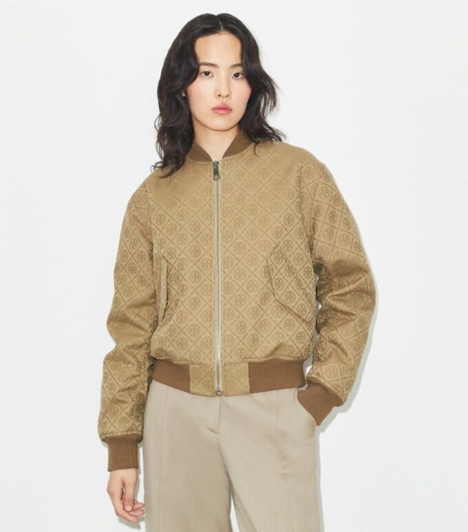 Chaqueta bomber con jacquard T Monogram Chaqueta bomber con jacquard T Monogram