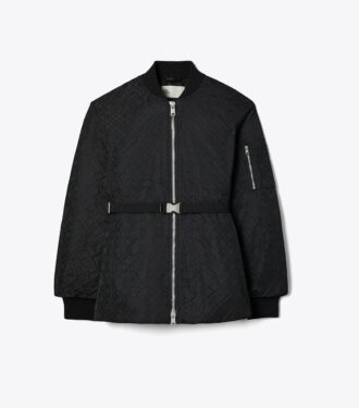 Chaqueta con cremallera y jacquard T Monogram Chaqueta con cremallera y jacquard T Monogram