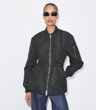 Chaqueta con cremallera y jacquard T Monogram Chaqueta con cremallera y jacquard T Monogram