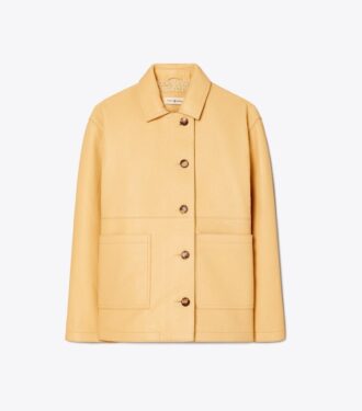 Chaqueta de cuero tipo barn
