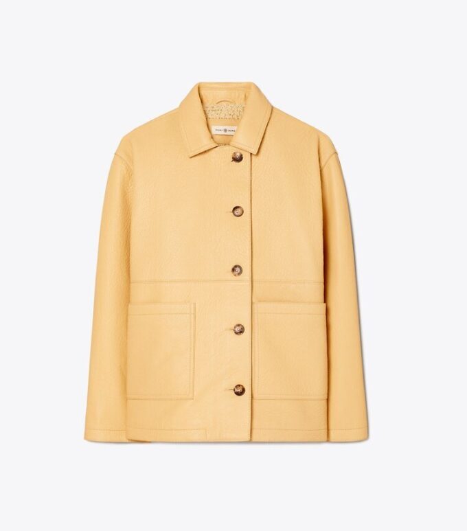 Chaqueta de cuero tipo barn Chaqueta de cuero tipo barn