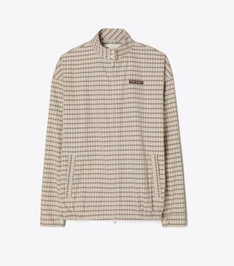 Chaqueta de golf de nailon a cuadros