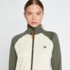 Chaqueta deportiva con cremallera y bloques de color