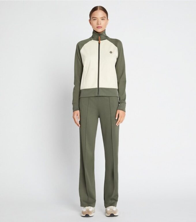 Chaqueta deportiva con cremallera y bloques de color