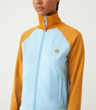 Chaqueta deportiva de doble tejido con bloques de color