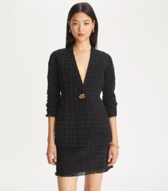 Chaqueta slim de tweed