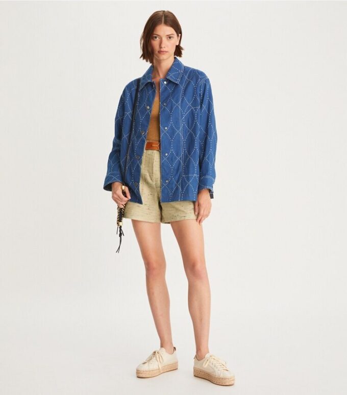 Chaqueta vaquera con pespuntes