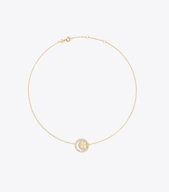Colgante doble anillo Icon Pavé