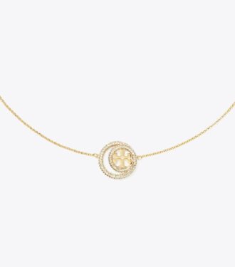 Colgante doble anillo Icon Pavé