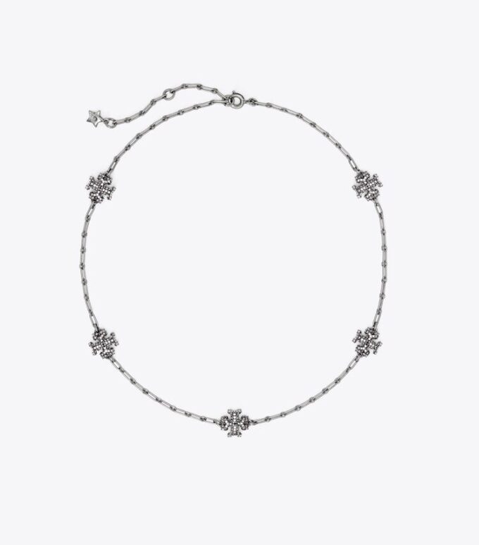 Collar delicado con cadena pavé Roxanne Collar delicado con cadena pavé Roxanne